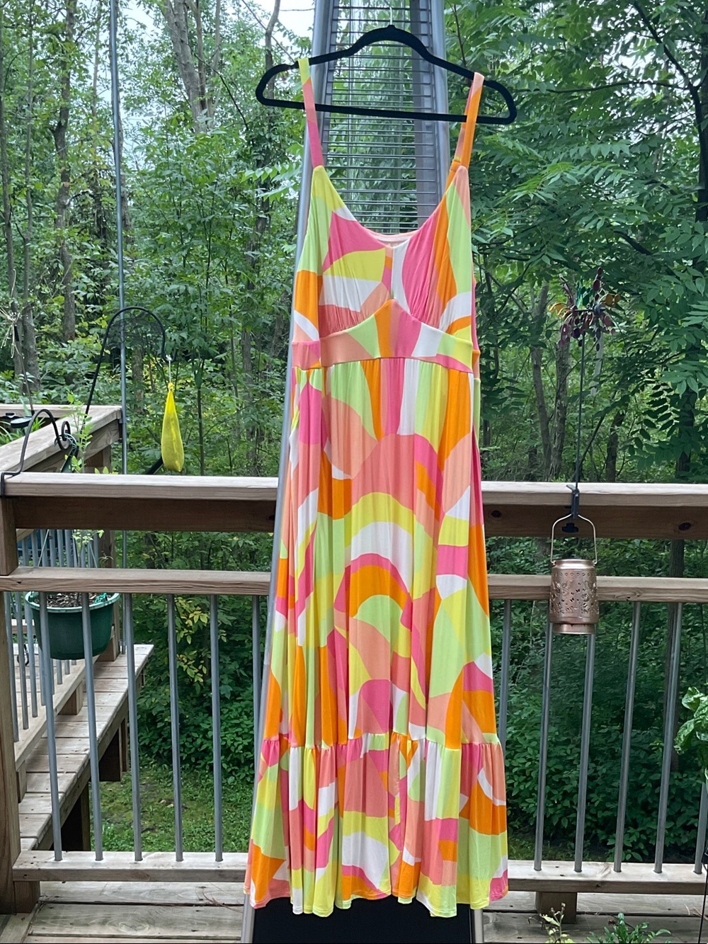 torrid Neon Pink, Orange & Lime Green Maxi Dress